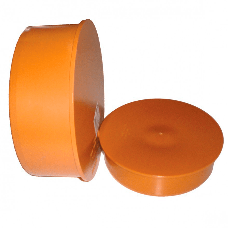 Заглушка для наружной канализации Д 160 рыжая Политек 6379 - Вид №1