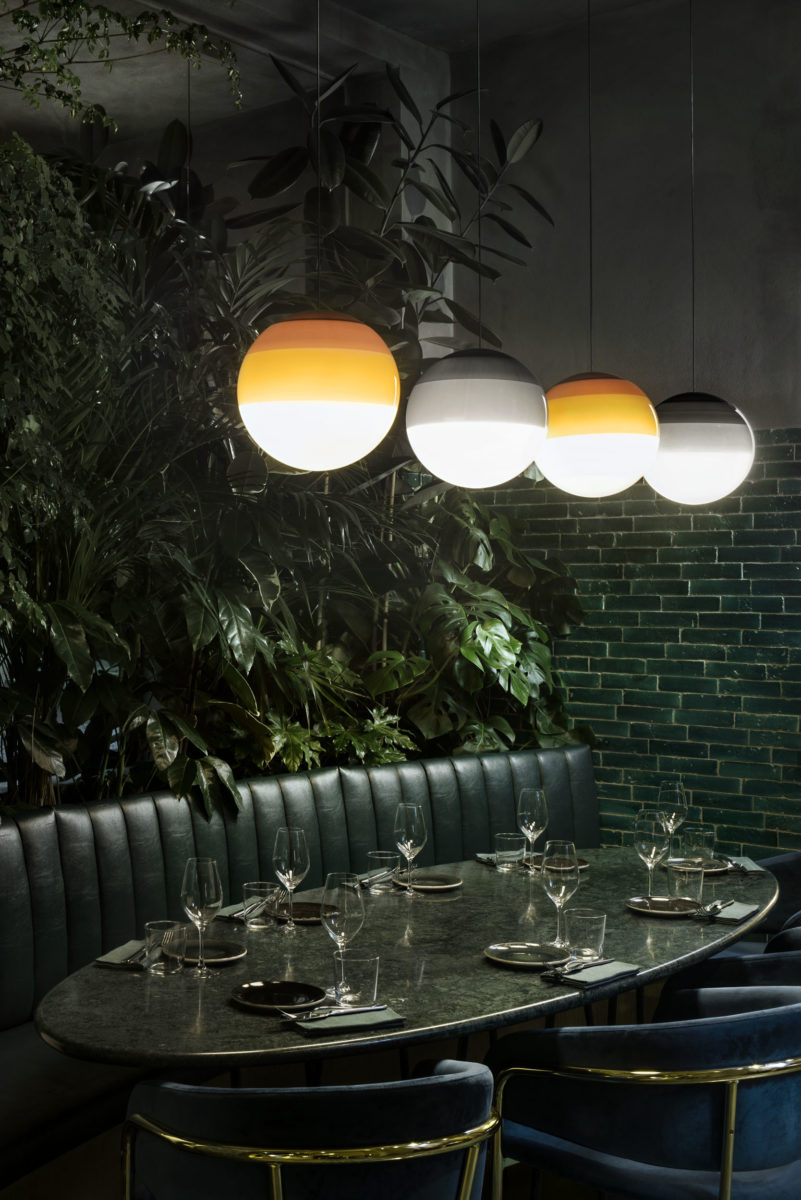 086131 Люстра 30 янтарная Marset Dipping Light 