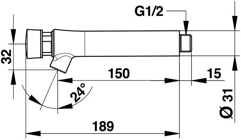Порционный кран Presto Neo S 66215 настенный монтаж 66215.0 - Вид №1