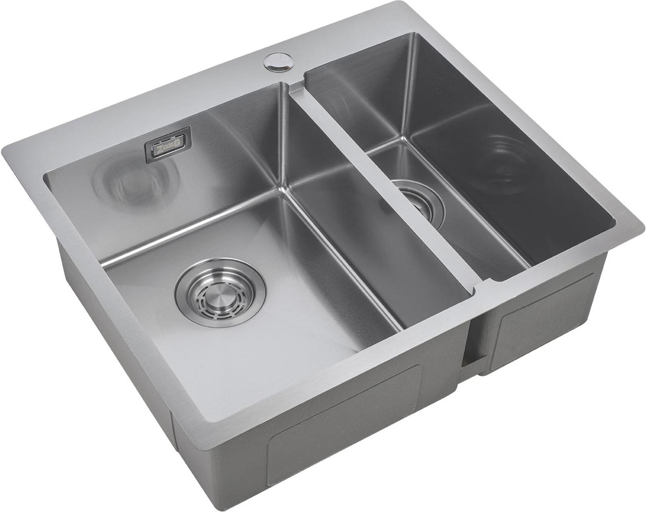 Мойка кухоная ZorG Light ZL R 590-2-510-L из нержавеющей стали, сталь
