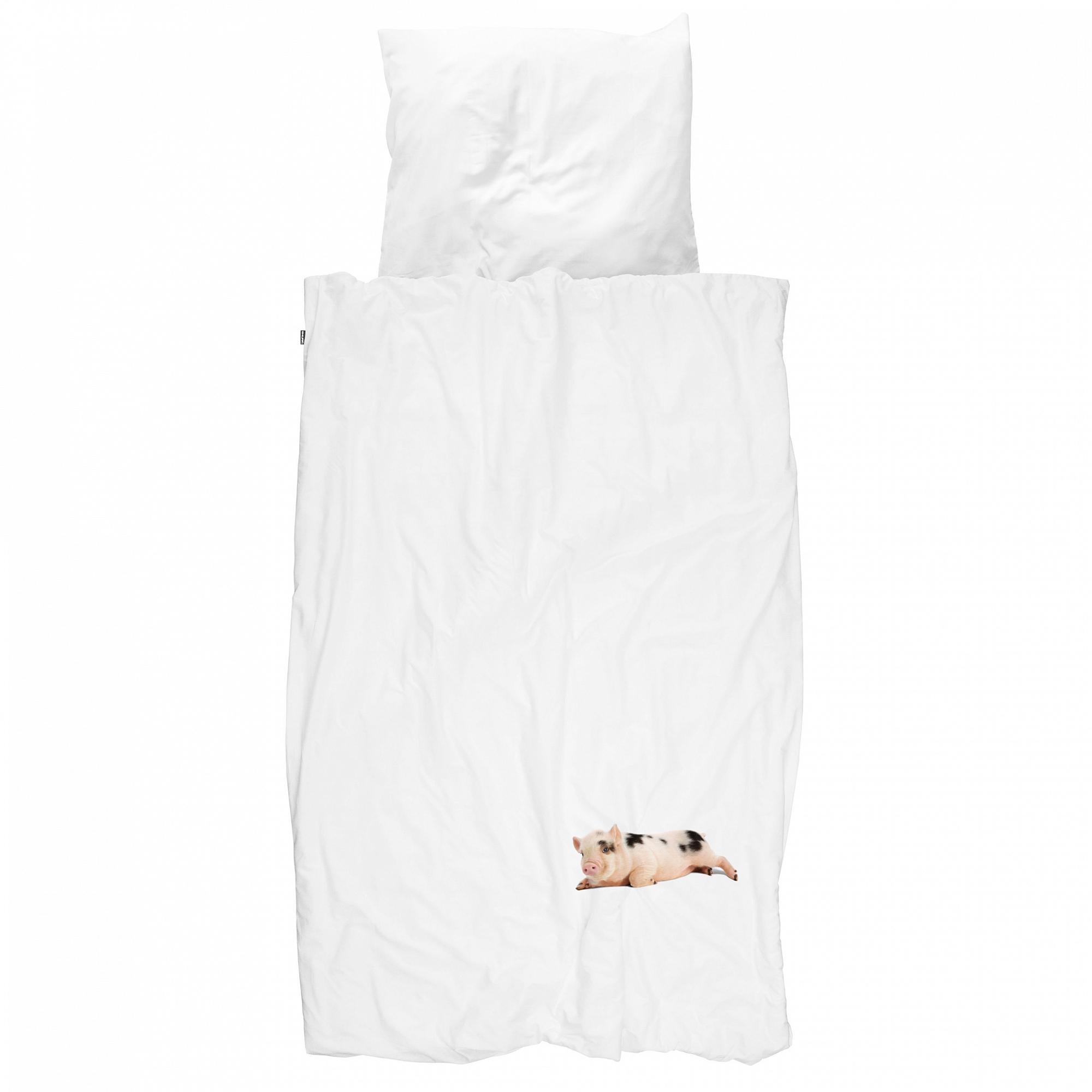 Детское постельное белье односпальное "Поросенок" белое 150х200 см SNURK  335479 Белый  - Вид №3