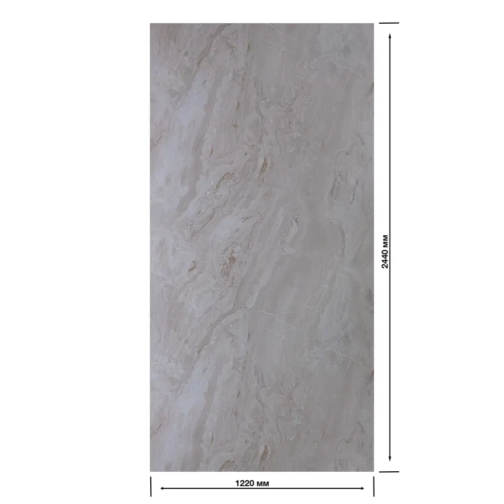 DEKOR PANEL Стеновая панель ПВХ Мрамор бежевый 2440×1220 мм 88537722 STLM-1013521 - Вид №5