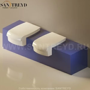 Flaminia UNA Консоль для унитаза и биде от 200 до 240 см синяя UNA240WB.5003