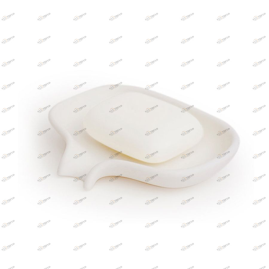 Мыльница с носиком для слива белая Bosign 263823