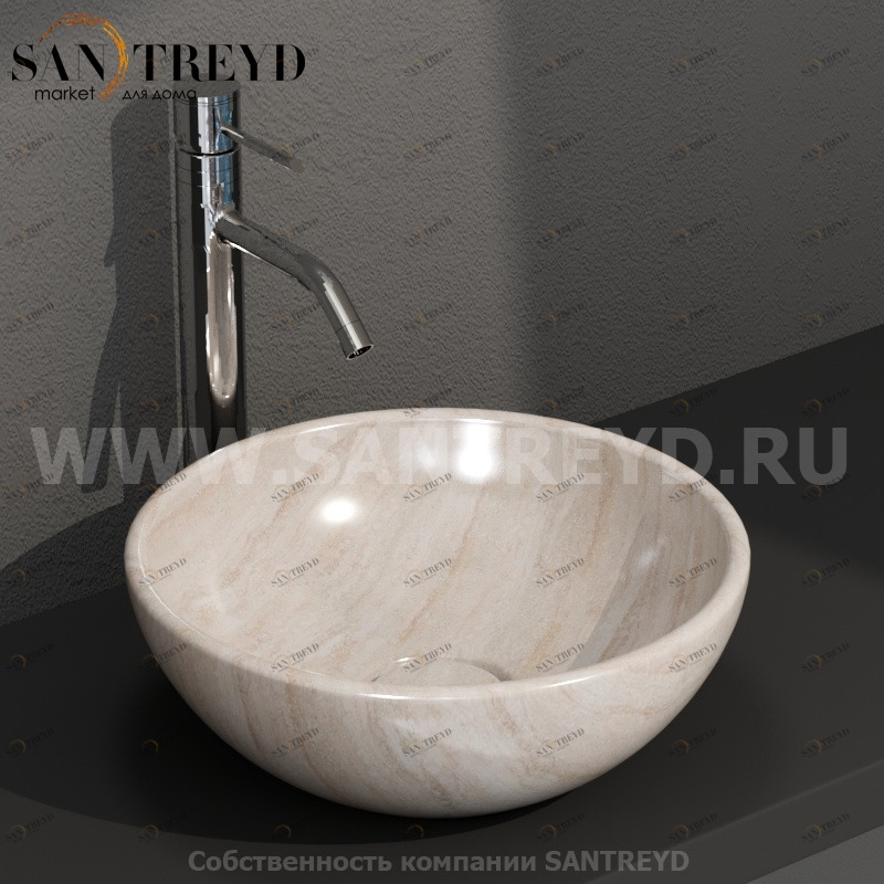 LAT41SB Накладная раковина на столешницу  круглая Ceramica Globo 
