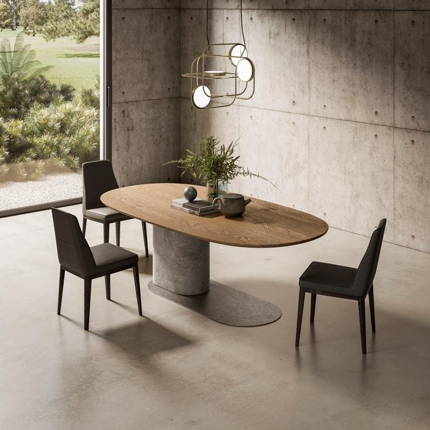 Natuzzi Овальный деревянный стол Solar sun-id-1438645 - Вид №1