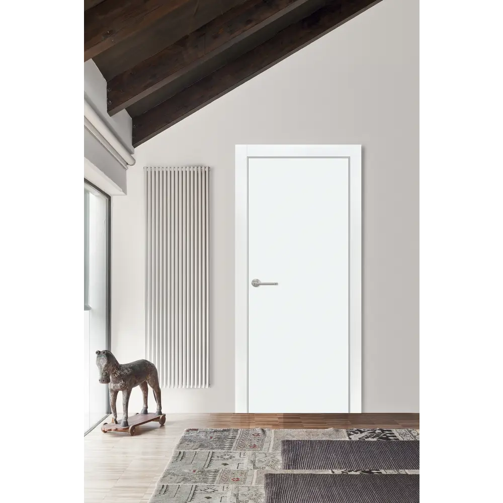 Комплект двери глухая 70x200 см финиш-бумага цвет белый с добором 100 мм ПРИНЦИП STLM-2047557 - Вид №1