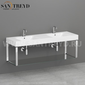 9128K1 Структура подвесная из хромированной латуни под умывальник 140 см Kerasan Cento Италия