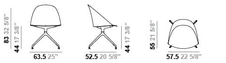 Поворотный стул на тканевом насесте Arper Cila ARCH-00124591 - Вид №2
