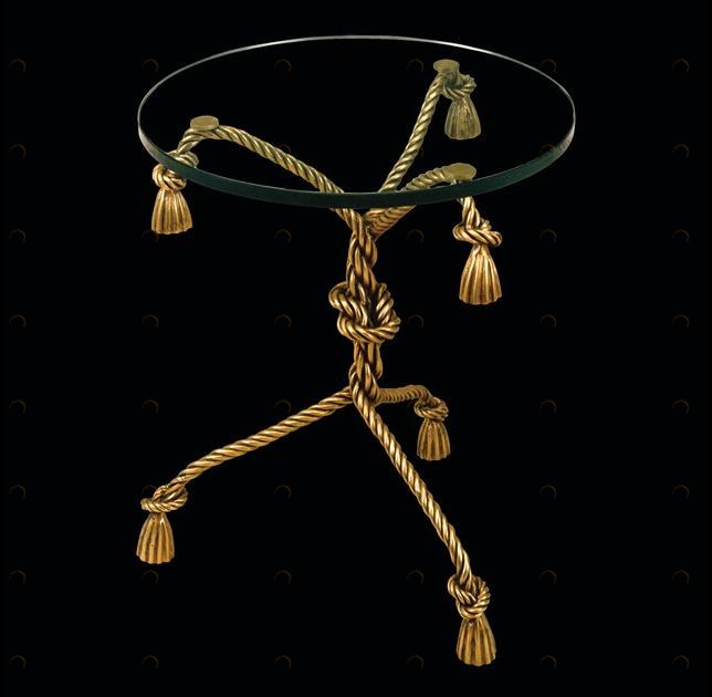 Tisserant Круглый стеклянный журнальный столик Cordage sun-id-1507689