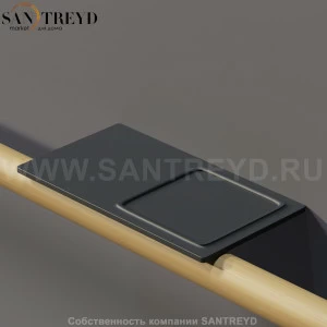 Agape DOT LINE Полка с мыльницей черная ADTL0466.N