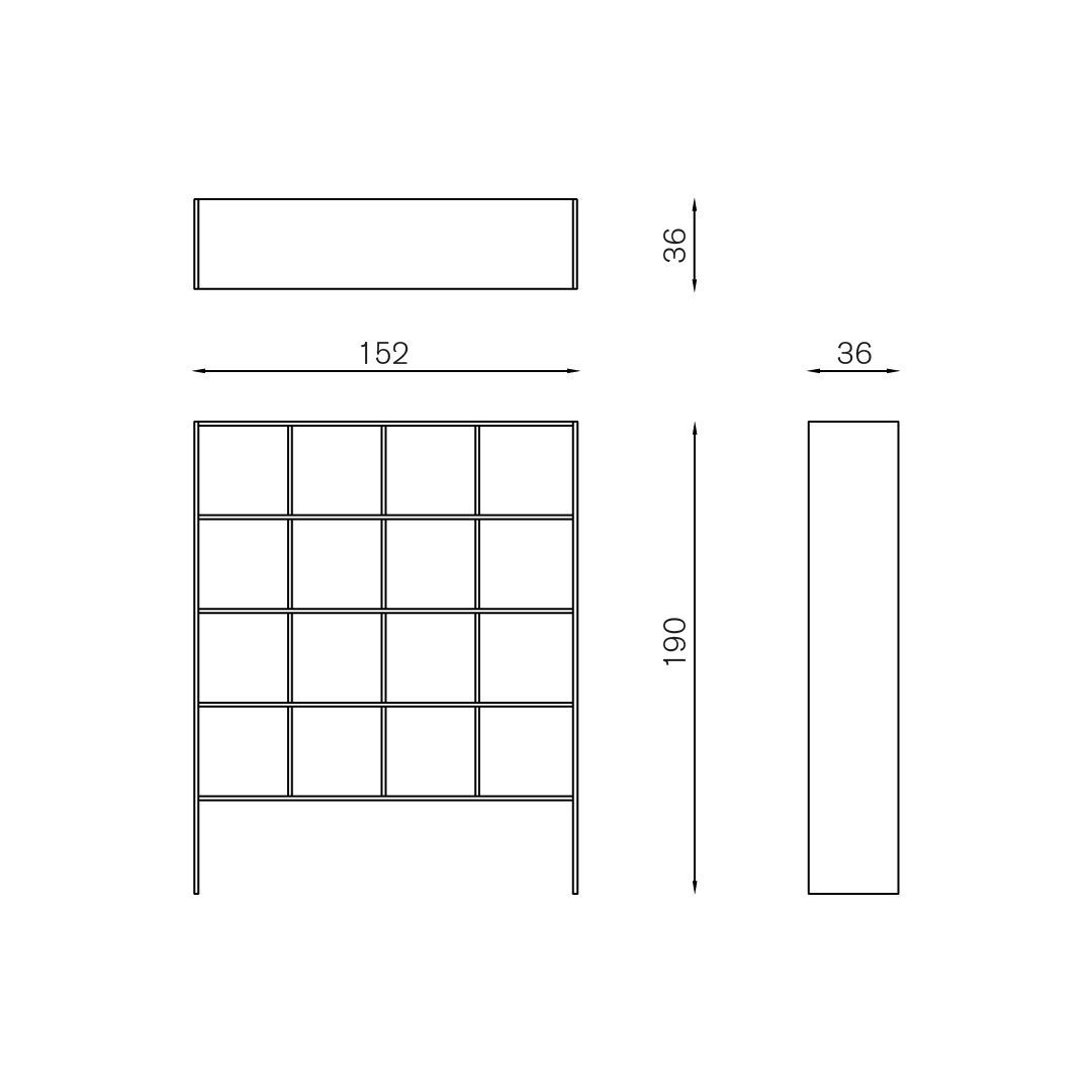 Алюминиевый модульный книжный шкаф BALERI ITALIA SEGNO 2 ARCH-00061837 - Вид №2