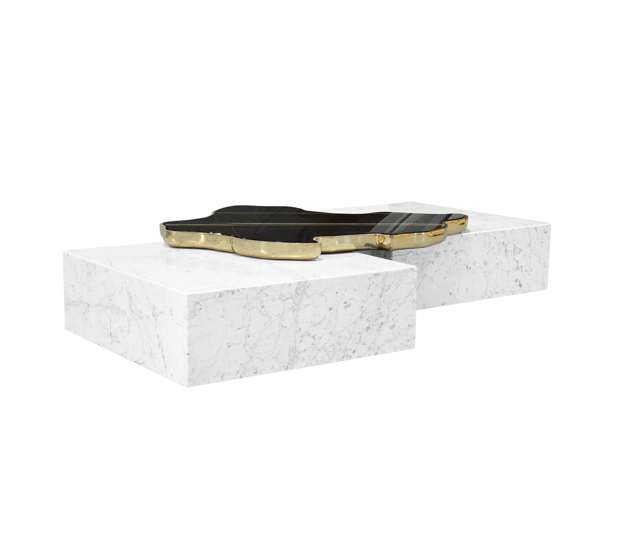 0-229 Navarra черно-белый центральный стол Boca Do Lobo  - Вид №1