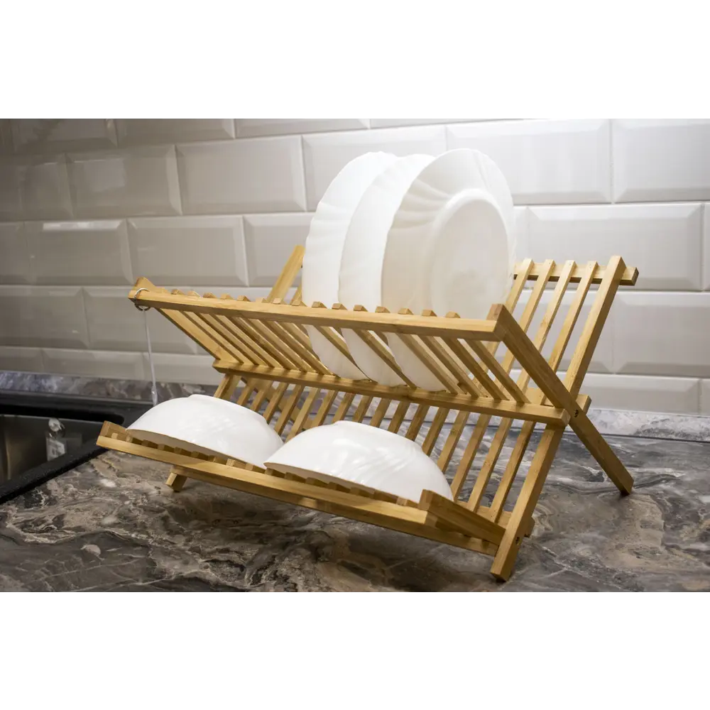 Сушилка для посуды BAO 44.5x40x26 см бамбук 18581472 STLM-2051699 Santreyd  - Вид №8