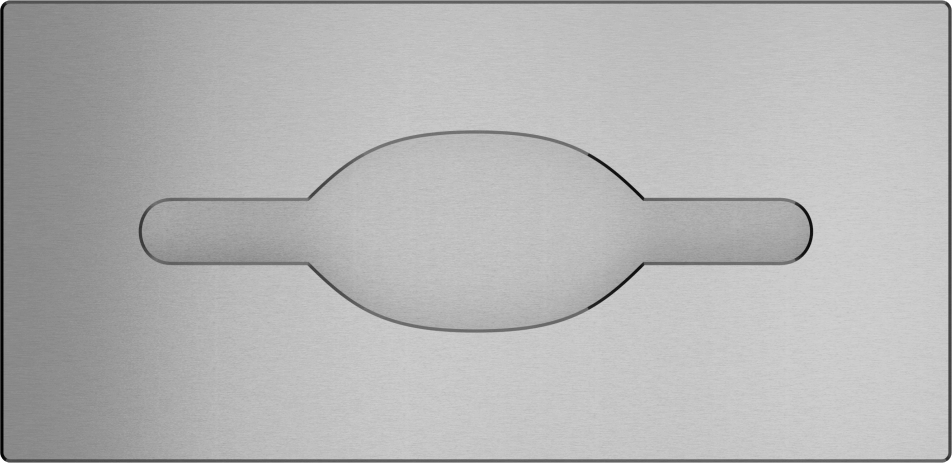 A842-S Встраиваемый диспенсер для одноразовых носовых платков из нержавеющей стали duten