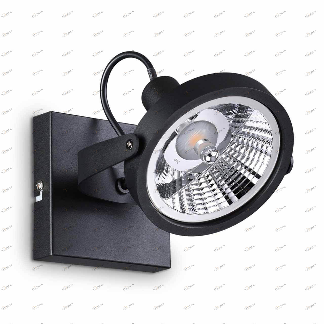 Спот настенный галогеновый черный Glim PL1 Nero Glim PL1 IDEAL LUX GLIM 00-3949001 Черный 
