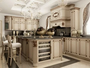 Martini Interiors Кухня из массива дерева на заказ с островом