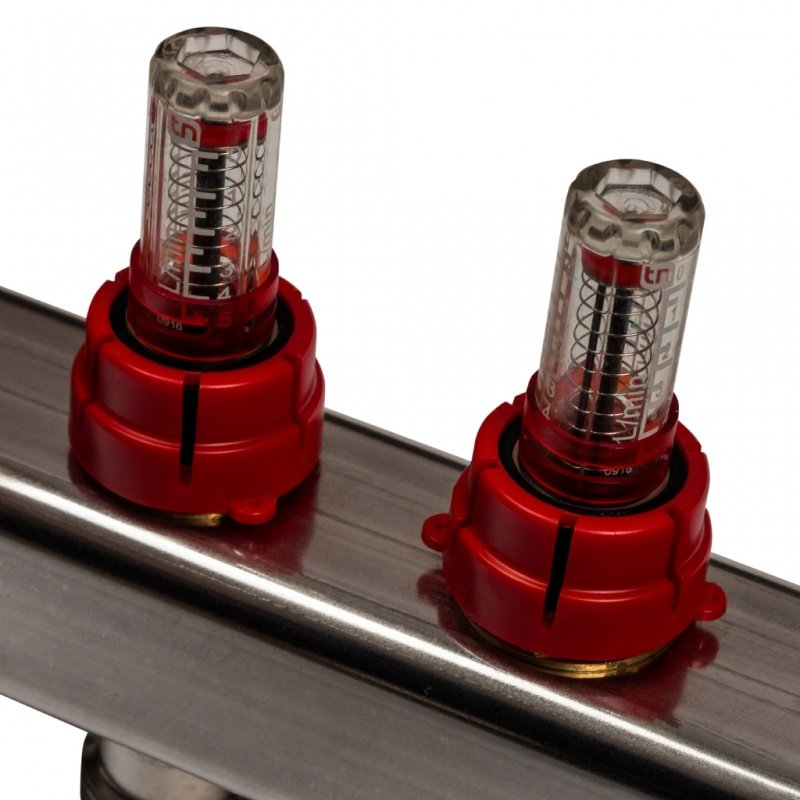 Коллектор из нержавеющей стали на 7 вых. с расходомерами STOUT SMS0917000007 - Вид №3