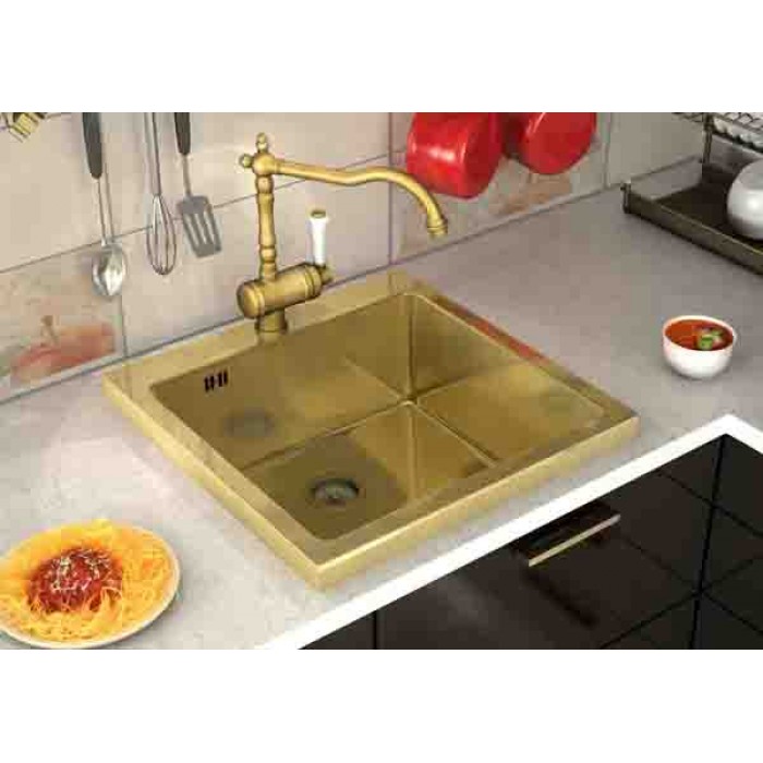 Zorg SZR-H51 bronze Мойка кухонная прямоугольная Zorg  - Вид №3