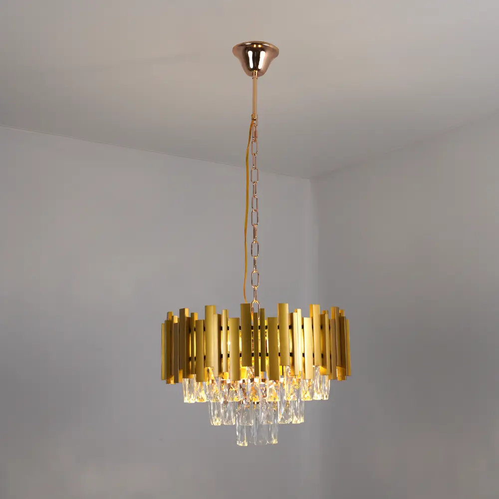 Люстра подвесная Frida 5 ламп 15 м² цвет золото/прозрачный ESTARES STLM-2200846