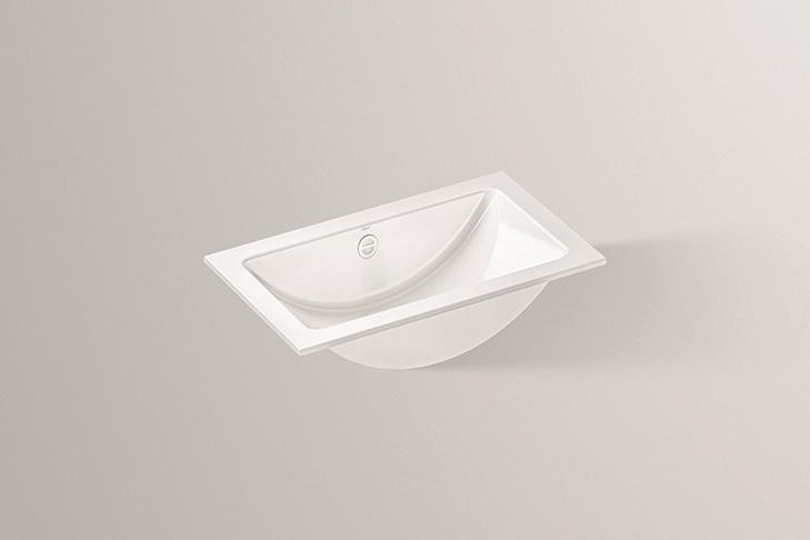 2201000401 Встраиваемая раковина, eb.r585, белая, противомикробное Alape серия R 