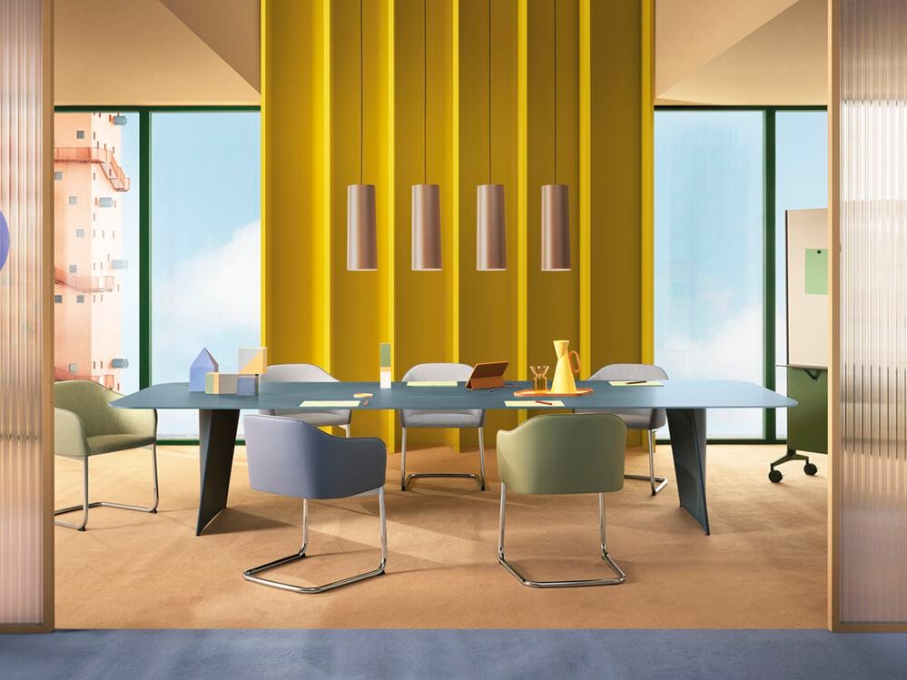 Прямоугольный стол для совещаний из литого алюминия Pedrali FRANK TFK CC ARCH-00052580 - Вид №8