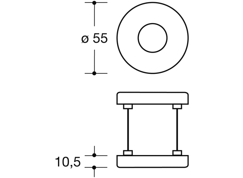 305.23PBR ручка-розетка (r-технология) HEWI System 111 | Polyamid  - Вид №6
