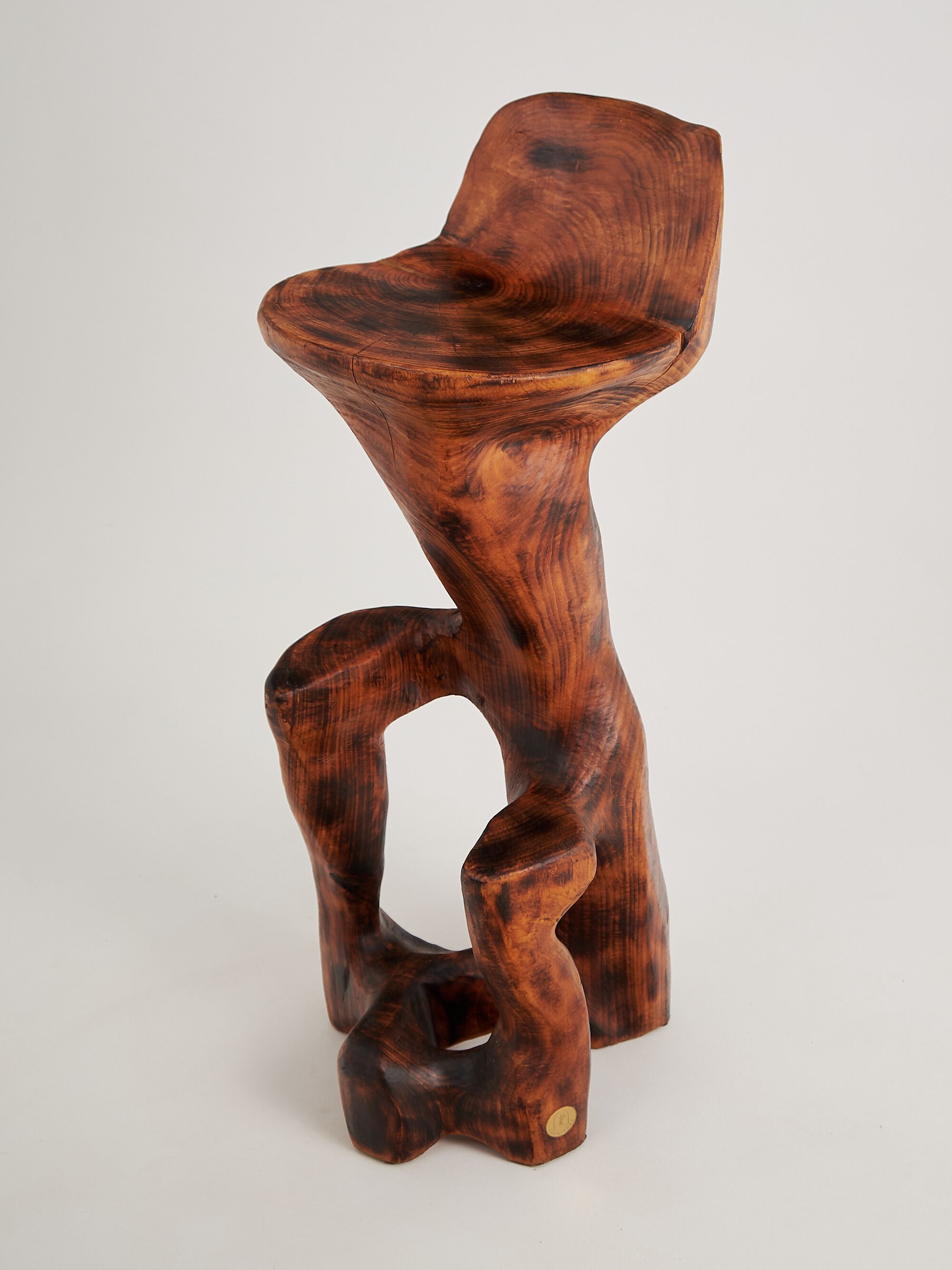 Высокий деревянный стул со спинкой Logniture Makha ARCH-00052429 - Вид №2