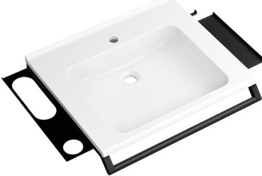 950.19.073 Комплект умывальника с ручкой, 2 полками и крючком HEWI USA Produkte 