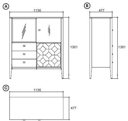 Enza Home Комод из МДФ с ящиками Alessa sun-id-1356711 - Вид №3