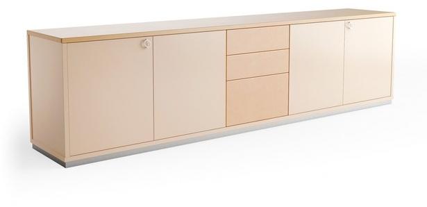 Caroti Низкая офисная мебель из лакированного дерева в современном стиле с распашными дверцами Concept 302 - Вид №2