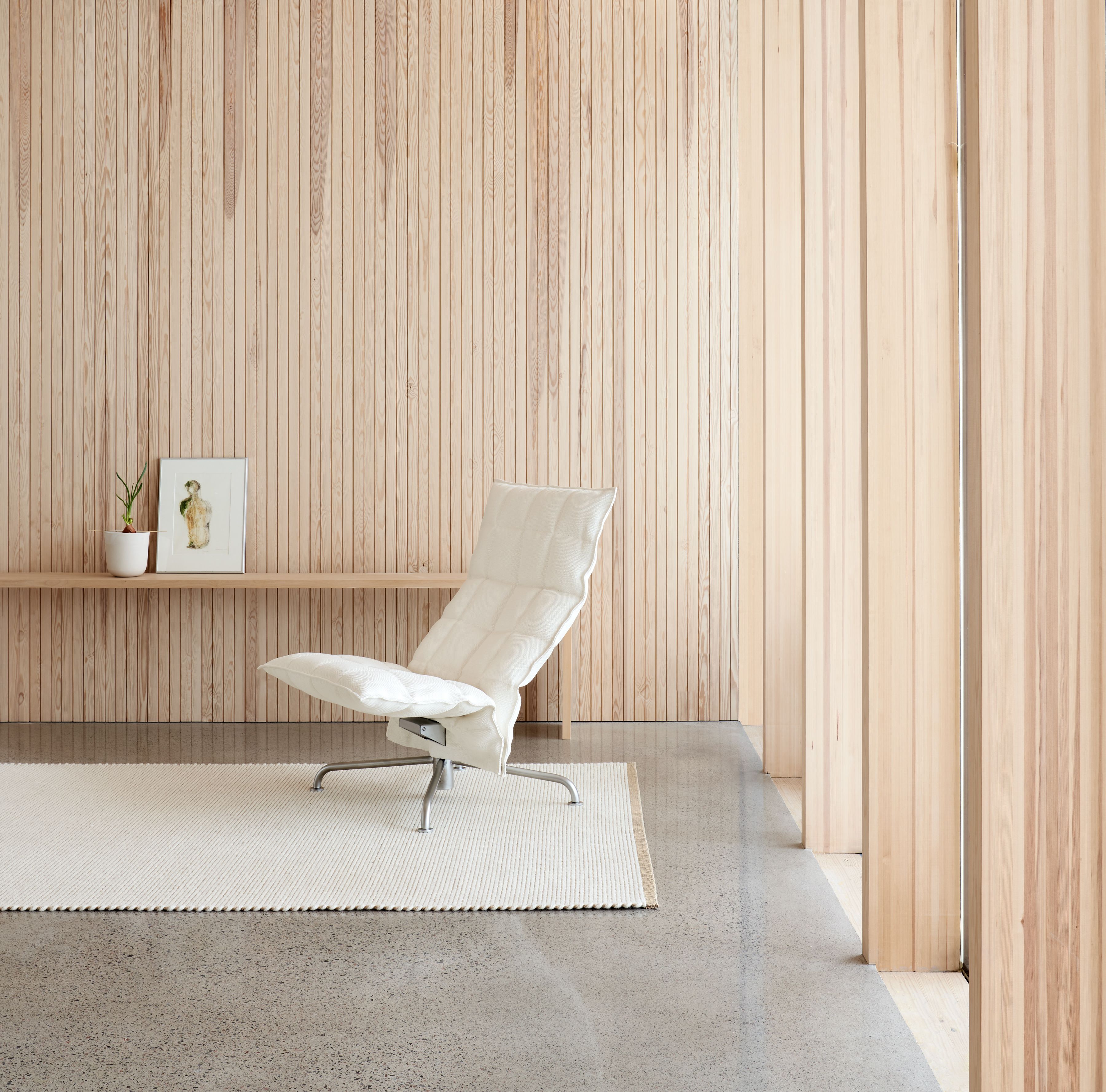 Тканевое вращающееся кресло с подставкой для ног Woodnotes K Chair ARCH-00086977 - Вид №13