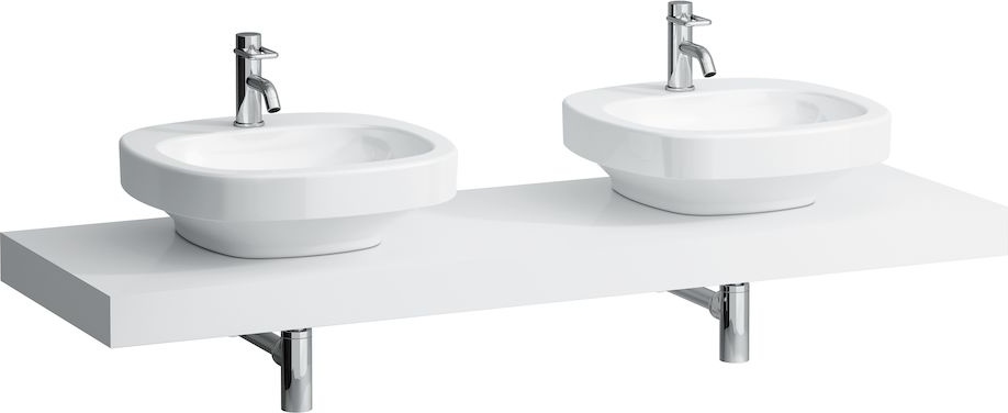 H4051540755191 Столешница 1600мм с вырезом слева и справа, включает 3 консоли LAUFEN PRO