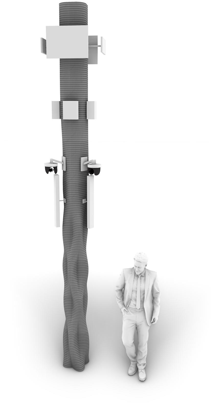 Concreative Многофункциональный столб из бетона с 3D-печатью  1903-040  - Вид №2