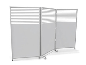 Закрывающаяся офисная перегородка с колесами