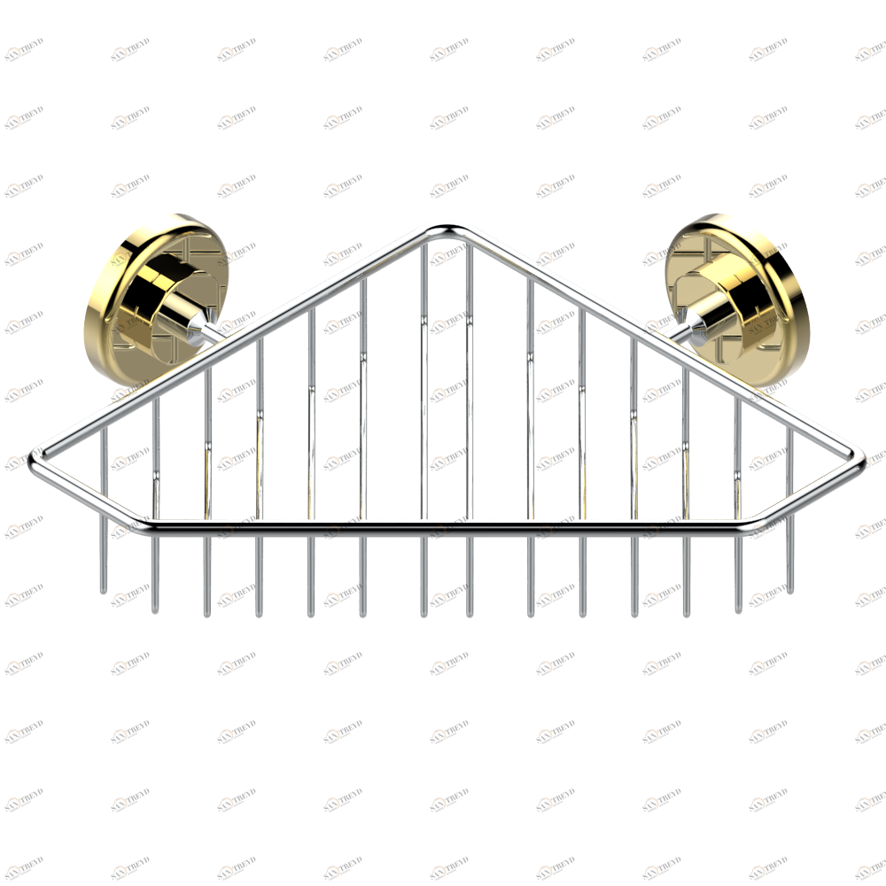 G7C-3623 Мыльница-сетка большая угловая с фланцами 200 x 200 мм Thg-paris Saint Germain Хром/золото G7C-3623 CAT.A