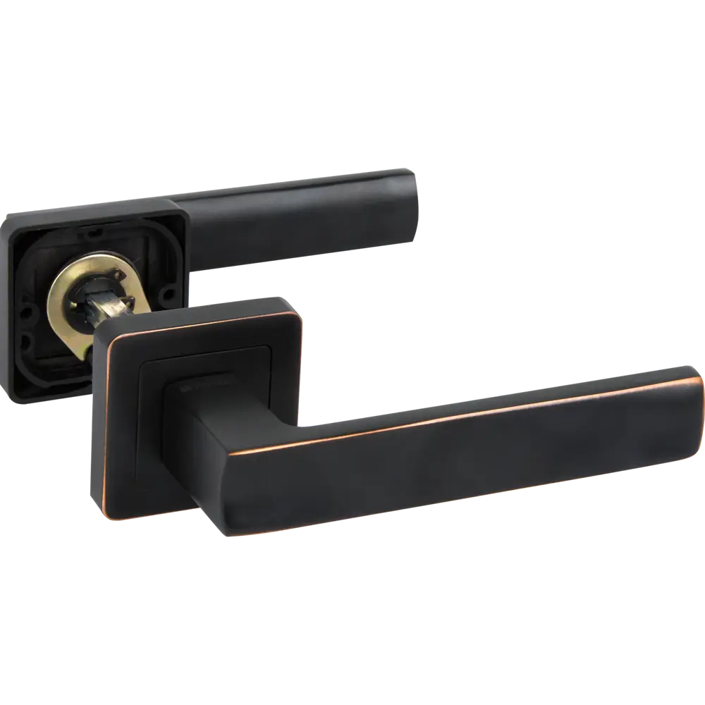 Ручка дверная на розетке Xtra ABL28, цвет тёмная медь FUARO STLM-2106271 - Вид №1