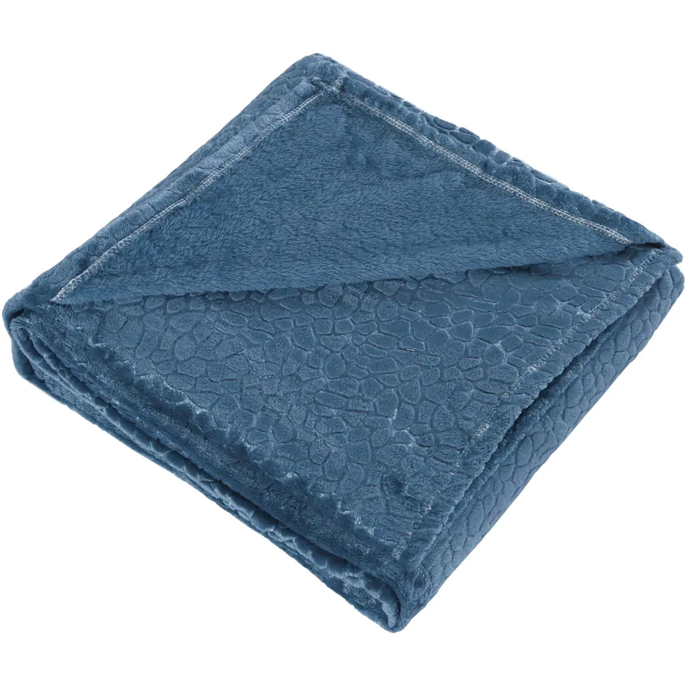 Плед Murmansk 140x200 см велсофт цвет синий СТОЛИЦА ТЕКСТИЛЯ STLM-2037256