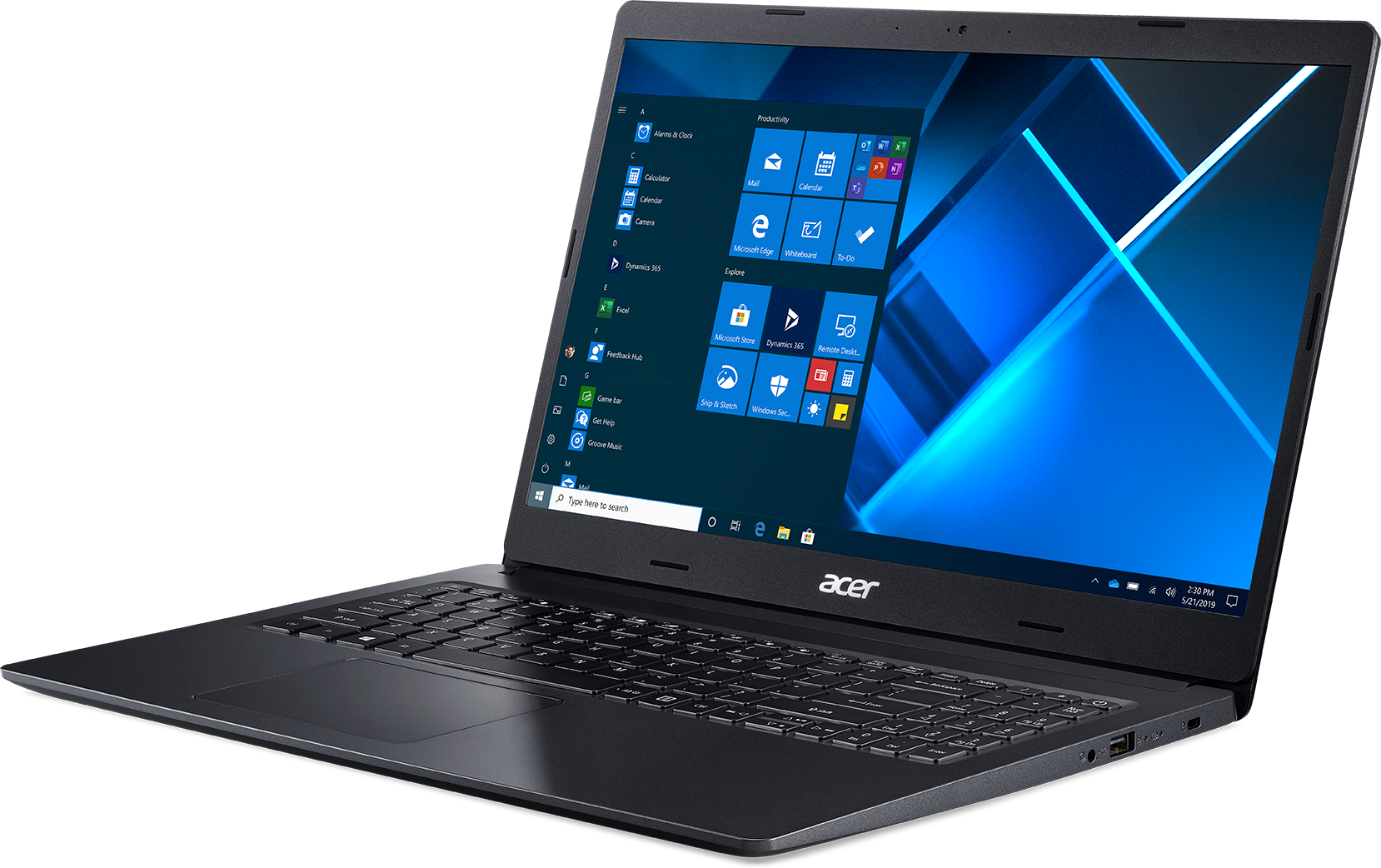 NX.EGAER.00U extensa ex215-22g-r956 15.6"(1920x1080)/amd ryzen 3 3250u(2.6ghz)/16384mb/512ssdgb/nodvd/ext:amd radeon 625(2048mb)/cam/bt/wifi/war 1y/1.9kg/black/w10 Acer Santreyd  - Вид №1