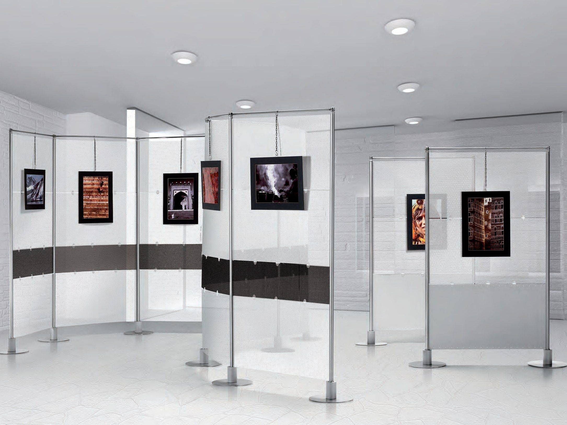 Отдельно стоящая офисная перегородка из алюминия и ПВХ Slalom СИСТЕМА ПЕРЕГОРОДОК ARCH-00037362 - Вид №2