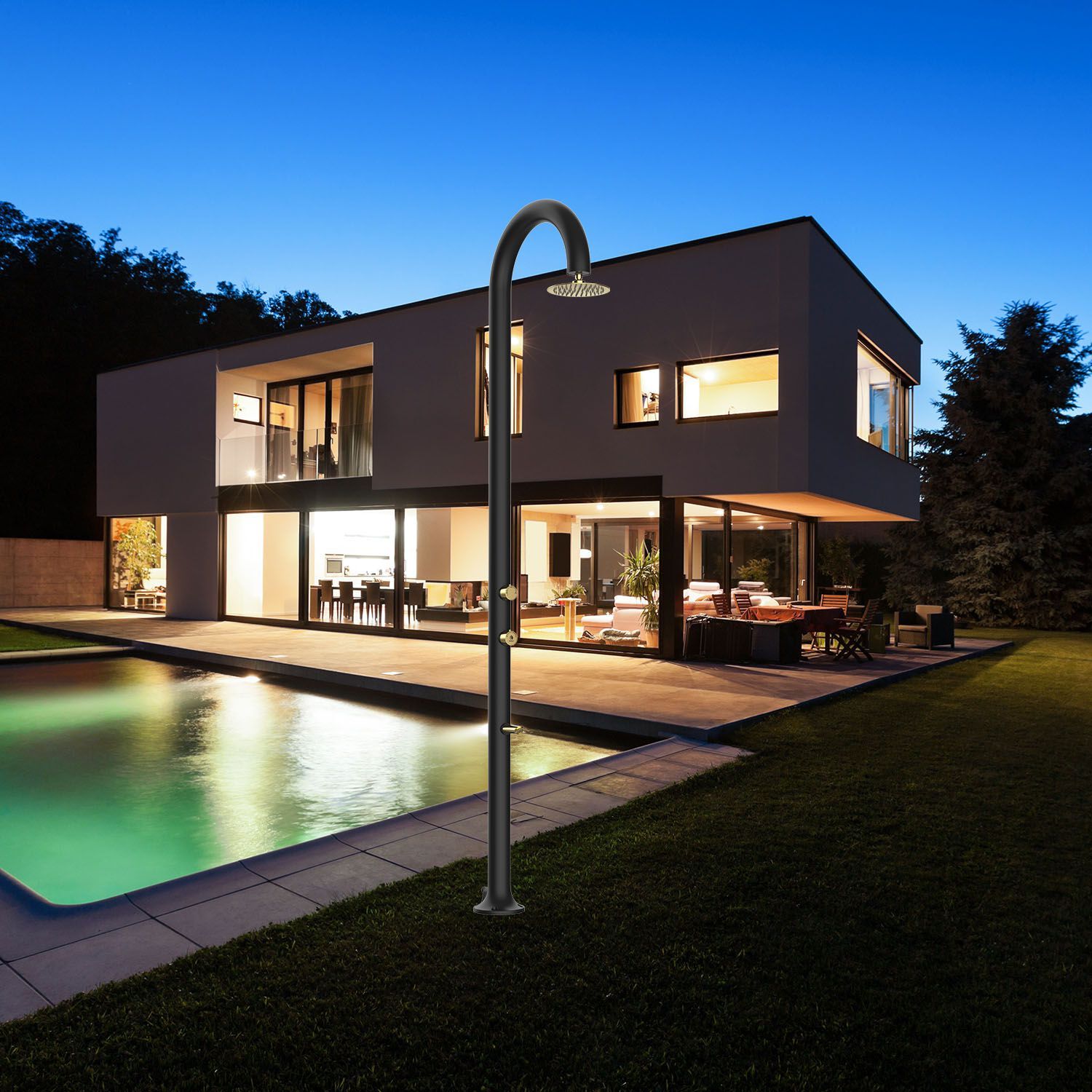 Алюминиевый душ на открытом воздухе с душем SINED LUNA ARCH-00061814 - Вид №9