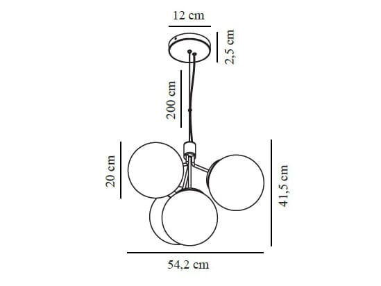 Стеклянный и металлический подвесной светильник Nordlux Ivona ARCH-00143520 - Вид №3