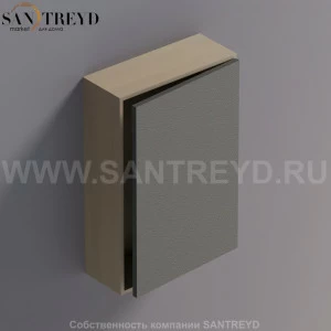 LIFT Модульный шкаф 60 см с правой дверью на доводчиках. Модули могут располагаться горизонтально и вертикально. Отделка: серый дуб и черная кожа. AMOB051NERCDX