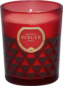 10650807 Maison Berger Аромасвеча Грани 180 г бордо Амбровая вуаль Воск
