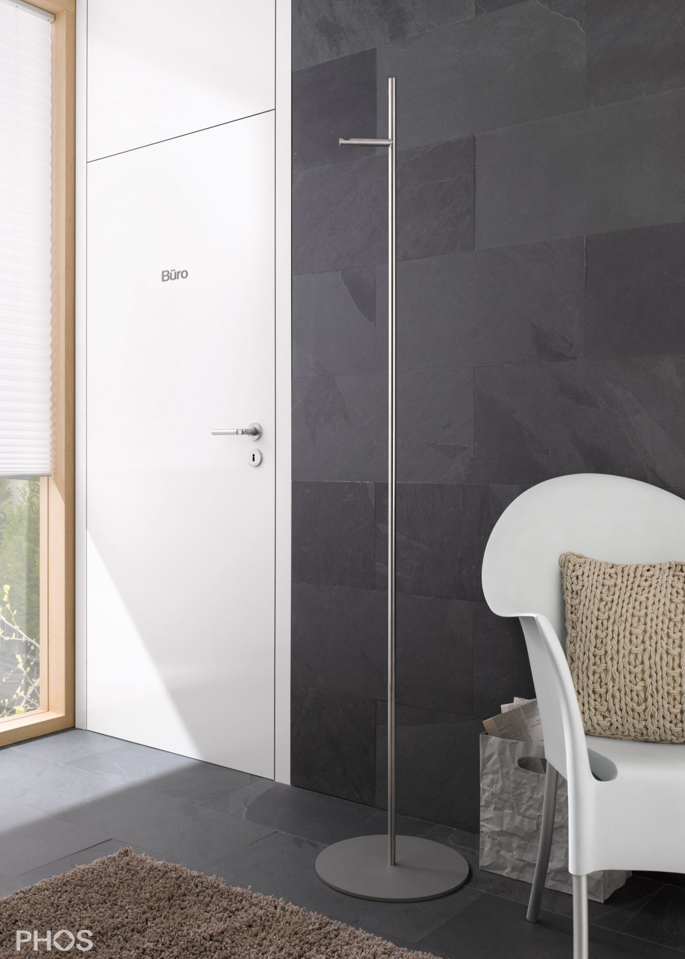 GSTS1V Вешалка прямая 1м, основание: серое. PHOS  - Вид №2