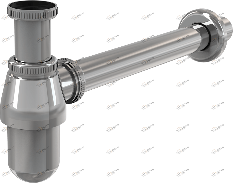 Сифон для умывальника DN32 с накидной гайкой 5/4", металл ALCAPLAST A431