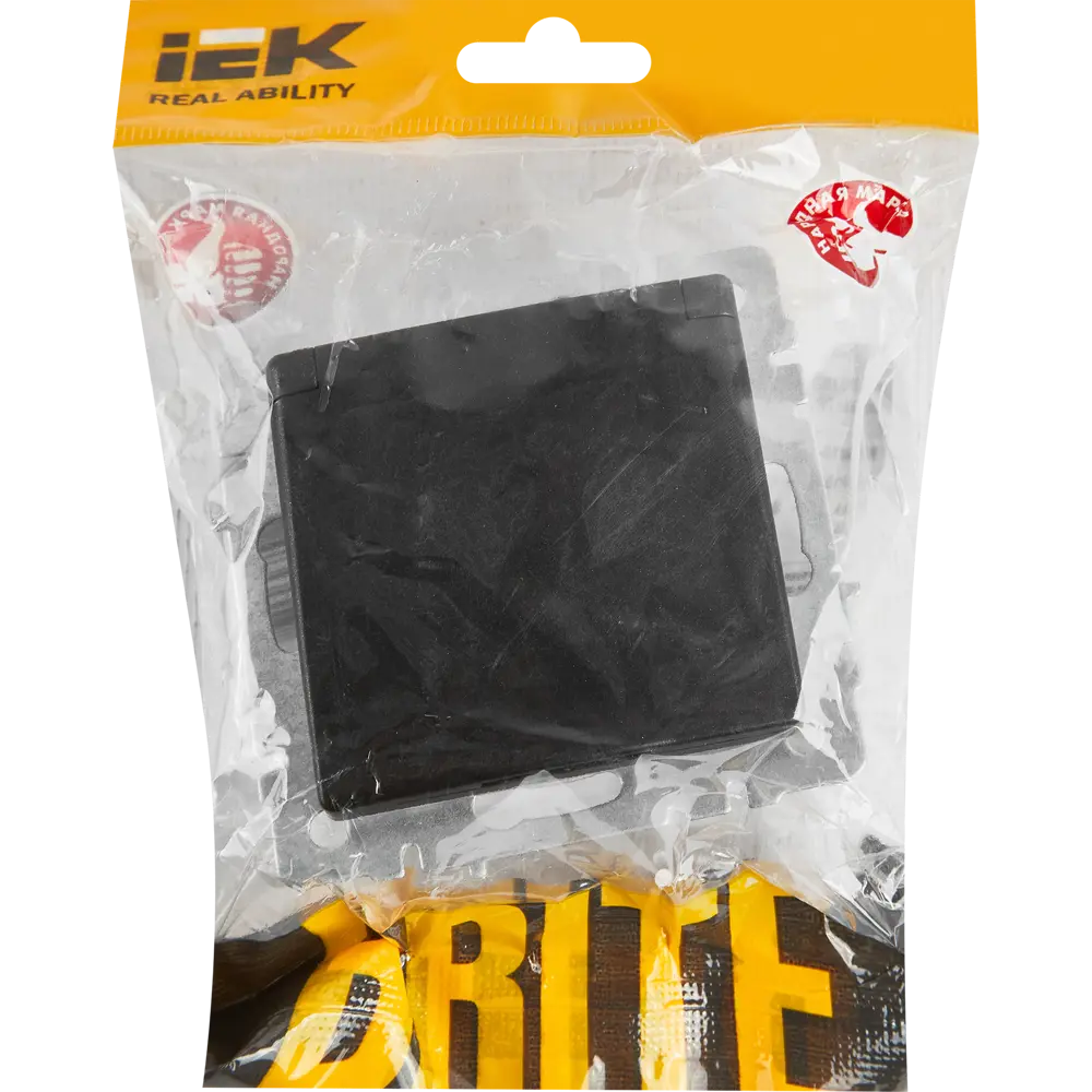 Влагозащищенная розетка IEK Brite с заземлением IP44 черная 87761549 STLM-1116708 - Вид №4