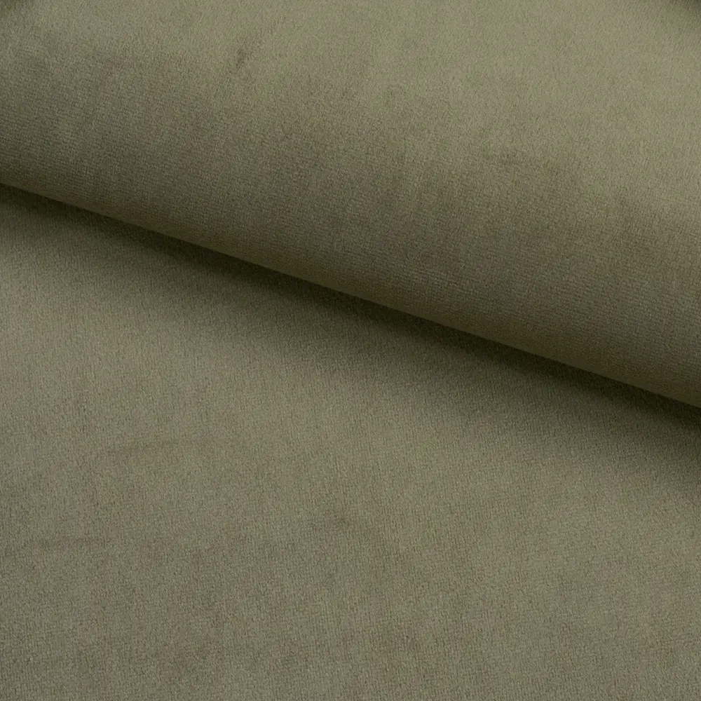 Ткань 1 м/п бархат 300 см цвет серо-зеленый GARDEN STLM-2169698 - Вид №1