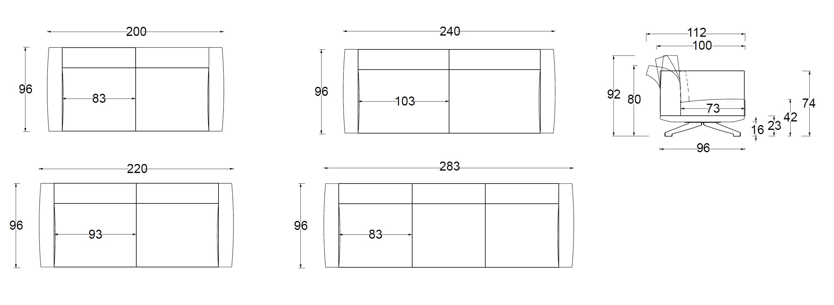 3-местный тканевый диван Twils WING ARCH-00107512 - Вид №4