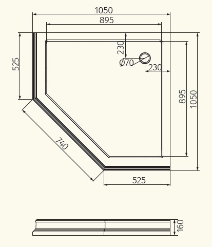 24482 Поддон душевой Migliore Diadema - Вид №3